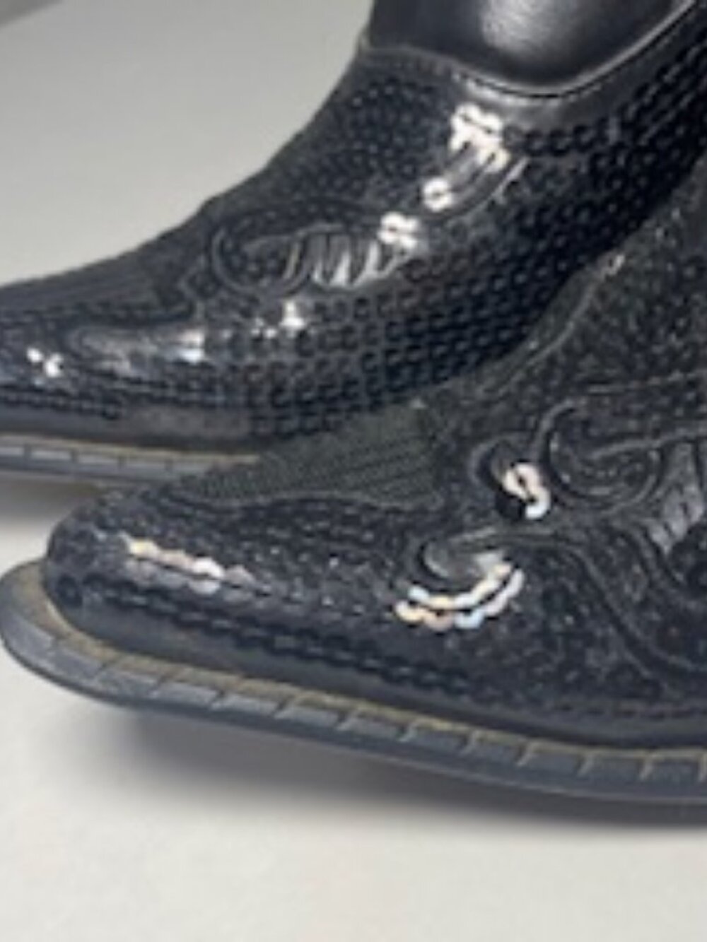 Helen's Heart Black Bling Boots Size 8 - Picture 2 of 7